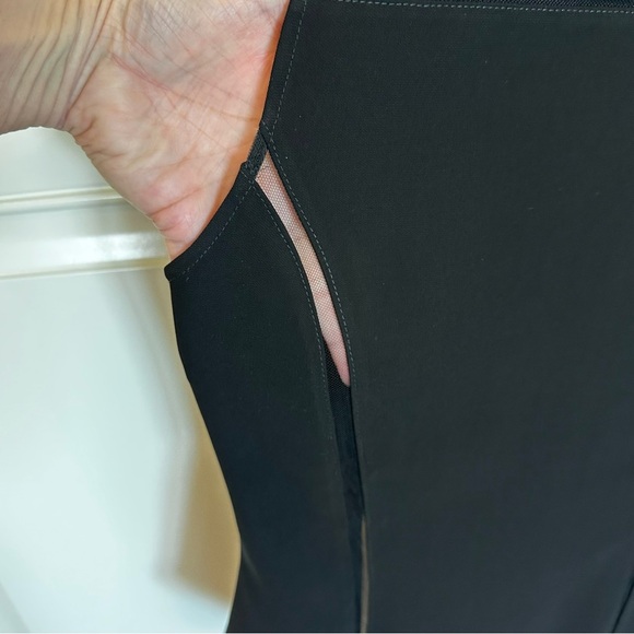 Replika Women’s Black Asymmetrical Lagenlook Style Blouse Mesh Cutout Detail 36 - Picture 2 of 8